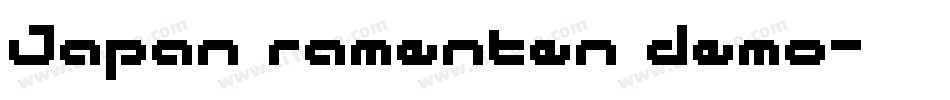 Japan ramenten demo字体转换